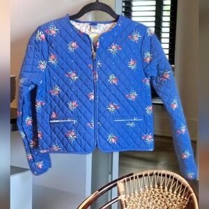 537. Disney Girls Beauty and the Beast Belle Floral Quilted Jacket